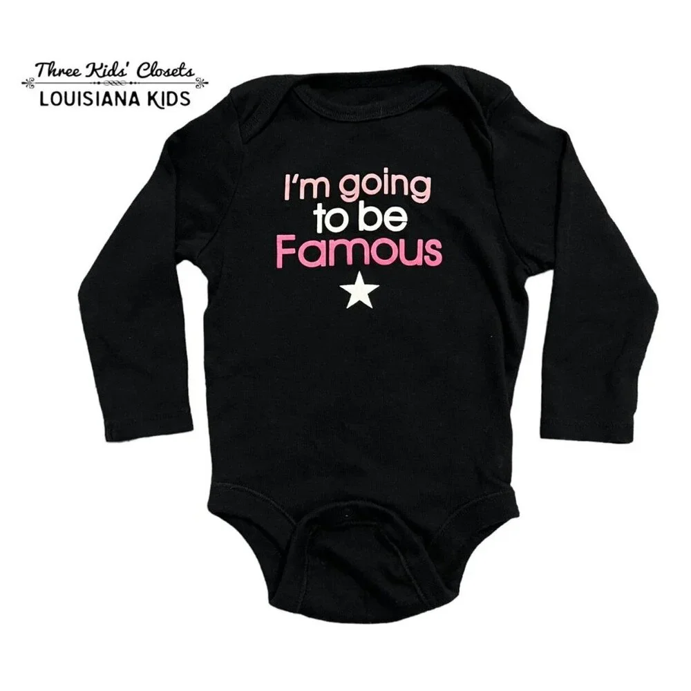 Old Navy 12-18m I'm Going To Be Famous Onesie Bodysuit